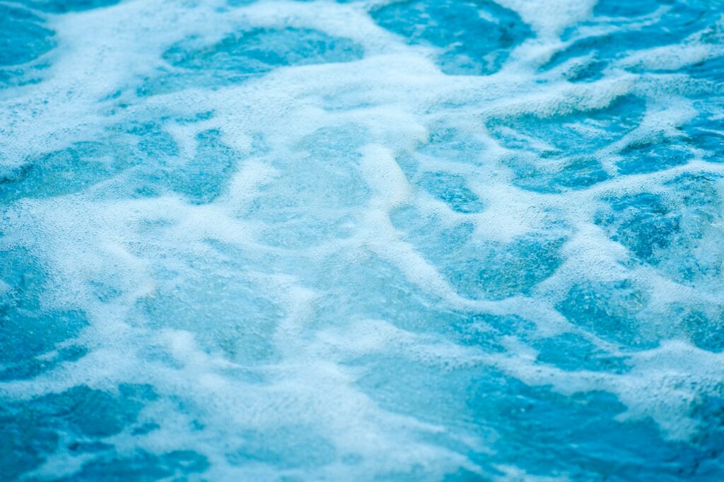 cloudy hot tub water